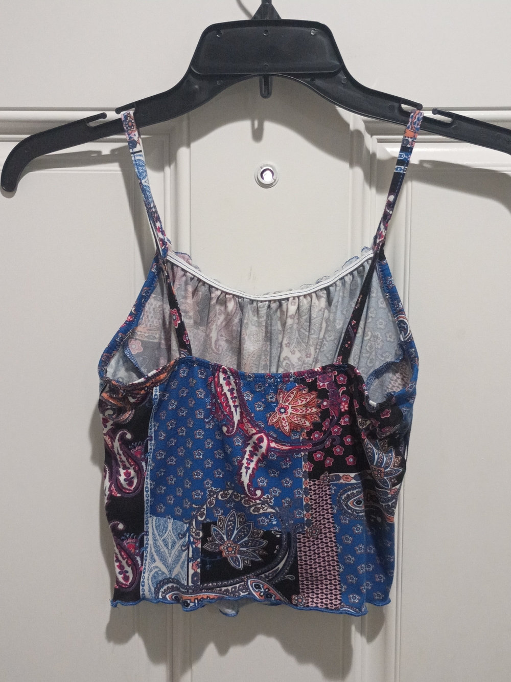 Papaya Blue and Purple Paisley Spaghetti Strap Camisole